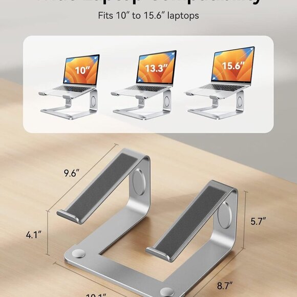 Laptop Stand for Desk, Laptop Riser Computer Stand for Laptop, Ergonomic Laptop - Picture 3 of 7